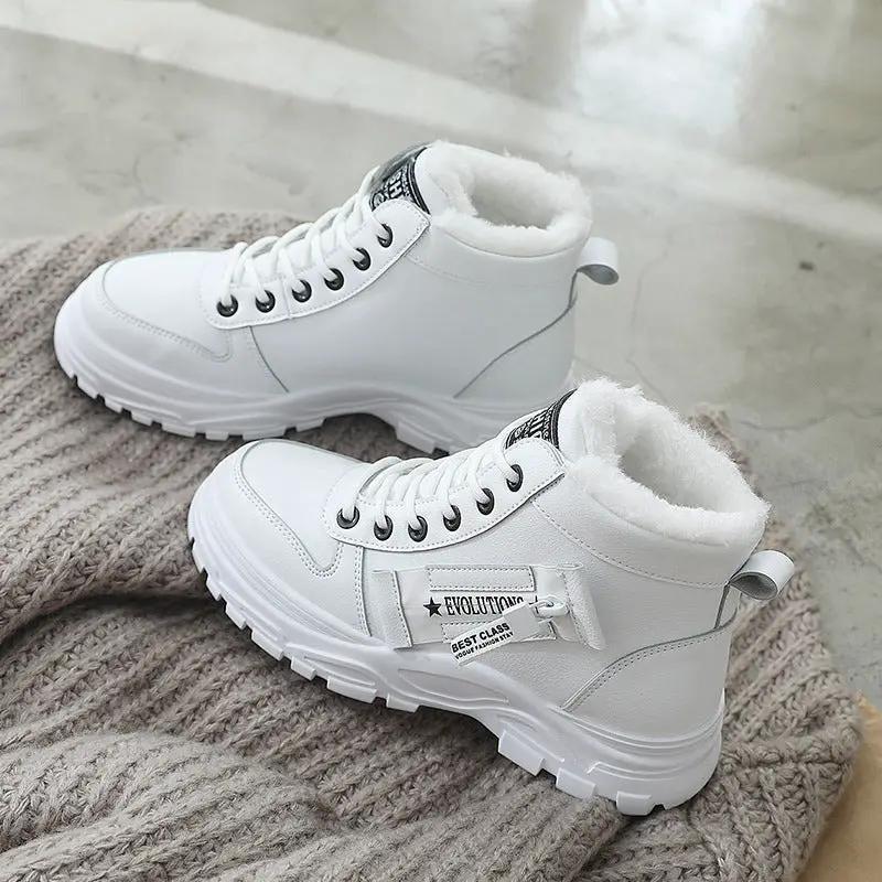 Korean Style Student All-matching Warm High-top Martin Boots by Dropshipman