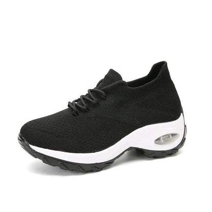 Plus-size Womens Flyknit Breathable Sneakers by Dropshipman
