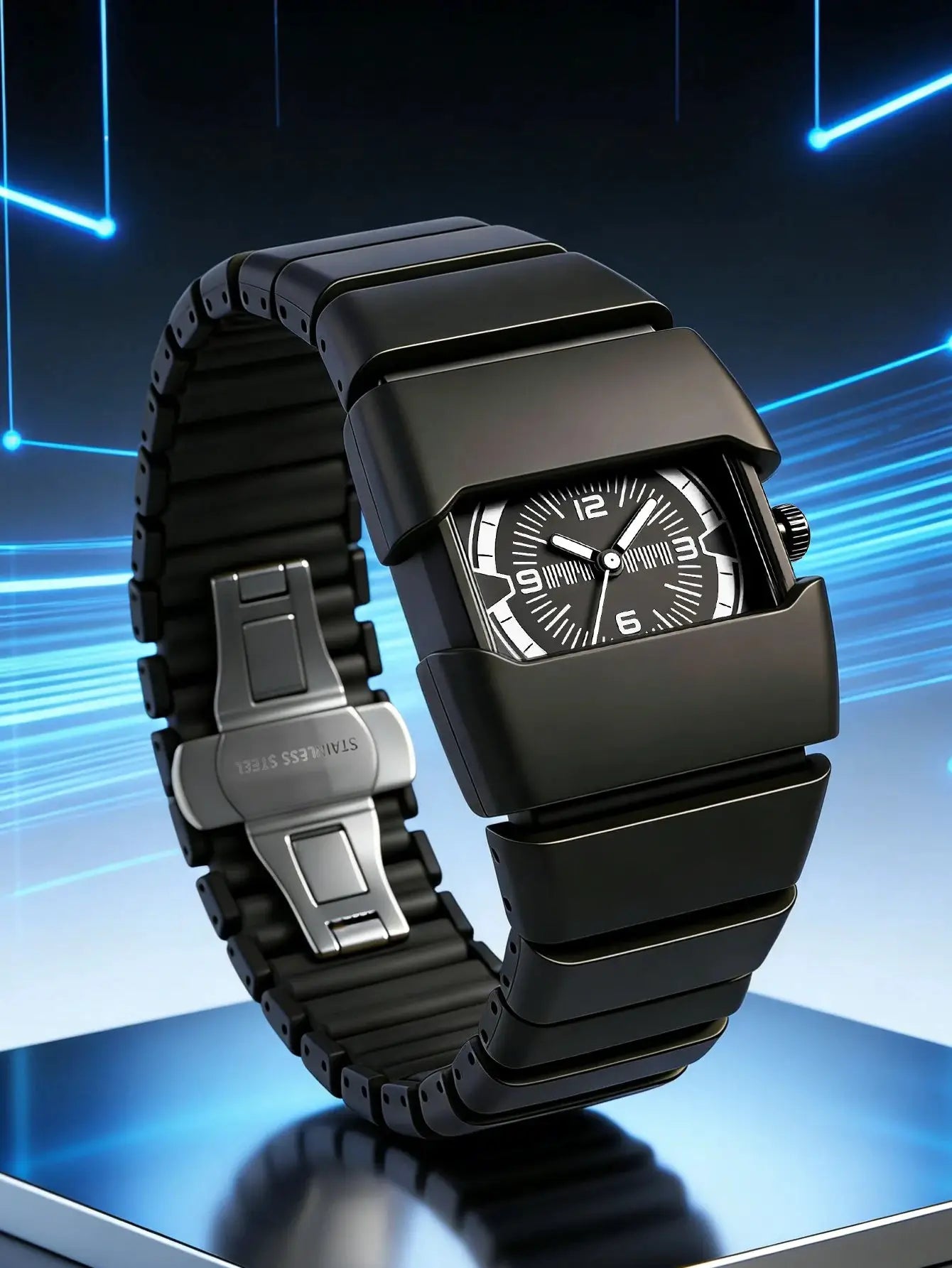 TOMI Fashion Men's Digital Watch Casual Wristwatch Minimalist Electronic Watch Daily Party Gift by All Mart Bristol Ltd
