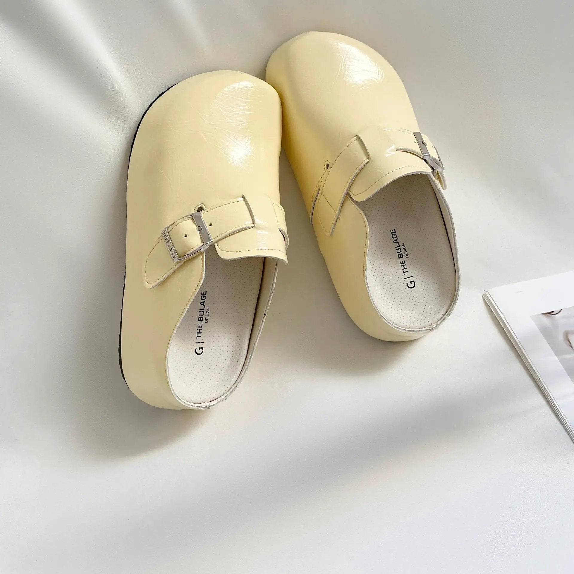 Flat Buckle Casual Sneakers Student All-matching Outer Wear Slippers by Dropshipman