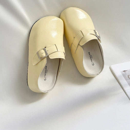 Flat Buckle Casual Sneakers Student All-matching Outer Wear Slippers by Dropshipman