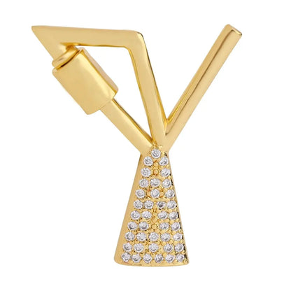 Juya 18K Gold Plated 26 Alphabet Letters Pendant Fasteners Bolt Carabiner Clasps For DIY Women Mesh Chains Name Jewelry Making by All Mart Bristol Ltd