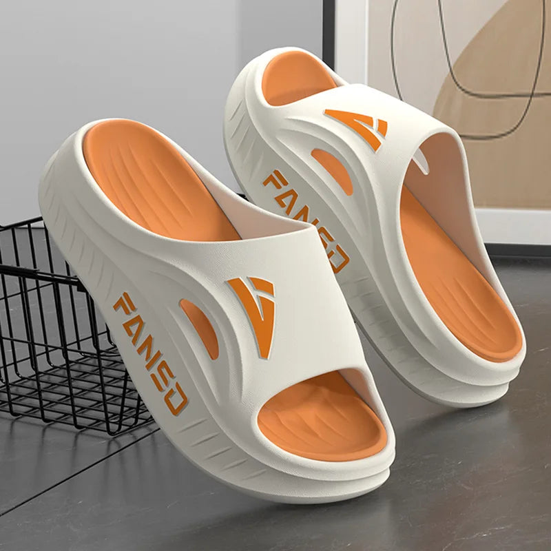 Slippers for women, indoor home, summer simple new style, soft bottom, anti slip bathroom, shower, cool slippers for men by All Mart Bristol Ltd