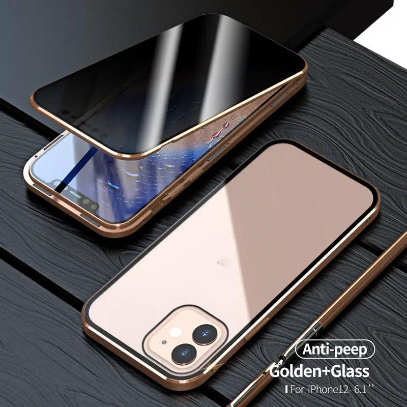 Magnetic Privacy Glass Case Anti-Spy 360 Protective by Dropshipman
