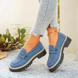British-style Loafers Chunky-heel Women's Shoes by Dropshipman