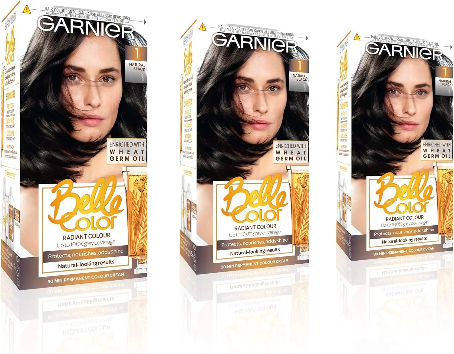 Belle Color Permanent Brown Hair Dye - Natural Looking Color & 100% Grey Coverage - 3 Pack of 5 Natural Brown by All Mart Bristol Ltd