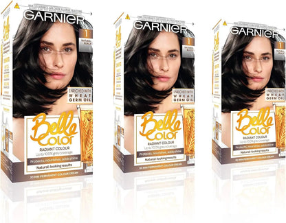 Belle Color Permanent Brown Hair Dye - Natural Looking Color & 100% Grey Coverage - 3 Pack of 5 Natural Brown by All Mart Bristol Ltd