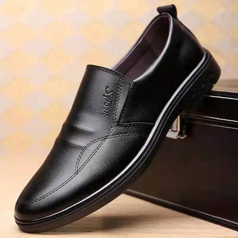 Mens Breathable Casual Business Leather Shoestrendy And Versatile by Dropshipman