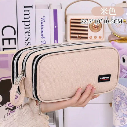 New School Supplies Back to School Essential Pencil Case, Large Capacity Stationery Organizer Student Stationery Box by All Mart Bristol Ltd