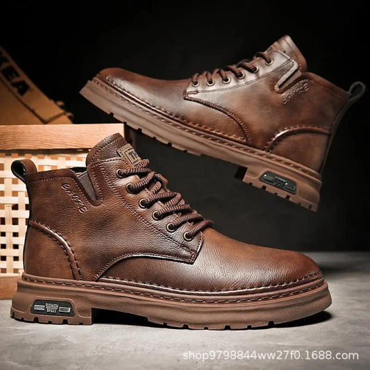 Martin Boots Thick-soled Mid-top Retro Easy Matching Casual by Dropshipman