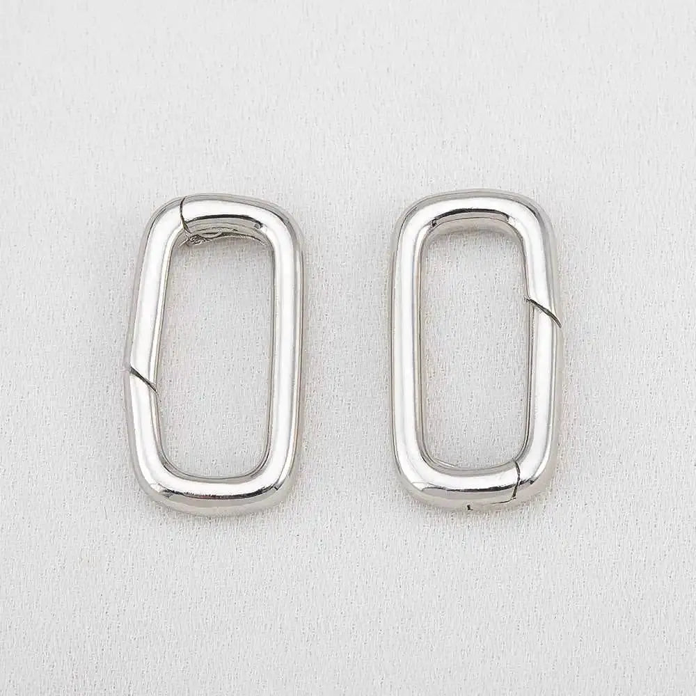 2pcs 18K Gold Plated Filled Oval Carabiner Necklace Clasps Spring Ring Pearl Enhancer Connector for DIY Jewelry Bracelet Making by All Mart Bristol Ltd