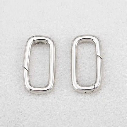 2pcs 18K Gold Plated Filled Oval Carabiner Necklace Clasps Spring Ring Pearl Enhancer Connector for DIY Jewelry Bracelet Making by All Mart Bristol Ltd