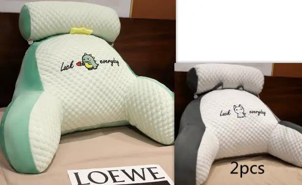Sofa Fluffy Cushion Luncheon Pillow Triangle Reading Cushion Bedside Soft Large Backrest Lumbar Cushion Office Chair Cushion by Dropshipman
