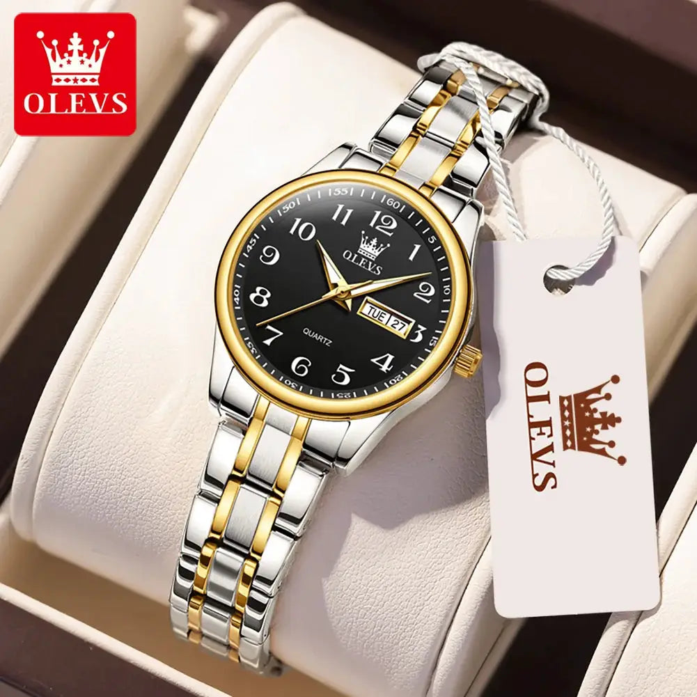 OLEVS Brand Ladies' Watch Quartz Watch Calendar Week Waterproof 5567 by All Mart Bristol Ltd