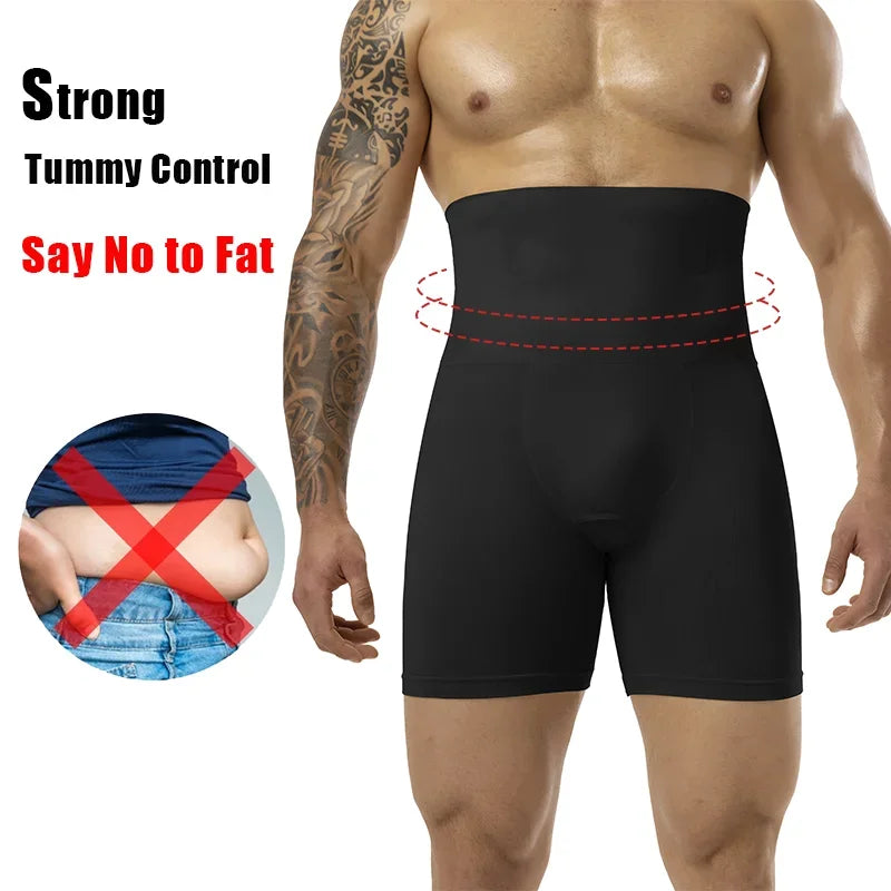 Men Slimming Brief High Waist Breathable 3D Pouch Underwear Tummy Control Boxer Belly Flat Shapewear Pant Compression Shorts by All Mart Bristol Ltd