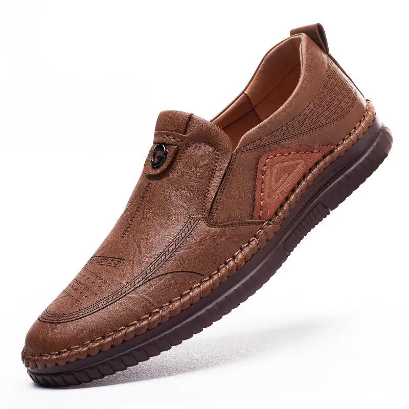 Mens Casual Soft And Breathable Leather Shoes by Dropshipman