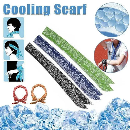 Outdoor Summer Ice Cooling Scarf Neck Wrap Headband Cooling Bandana Scarf Sports Headband Towel Wristband Sun Protection Scarf by All Mart Bristol Ltd