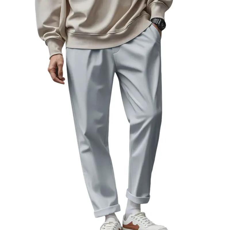 Men's Trousers With Pockets Casual Loose Comfortable Quick-drying Waist-tied Pants by Dropshipman