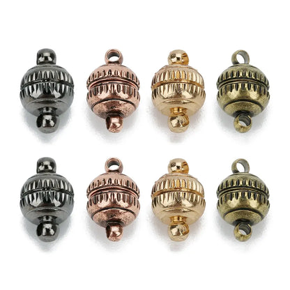 5pcs/lot Copper Strong Magnetic Clasps Round End Clasp Connectors For Jewelry Making DIY Handmade Bracelet Necklaces Accessories by All Mart Bristol Ltd