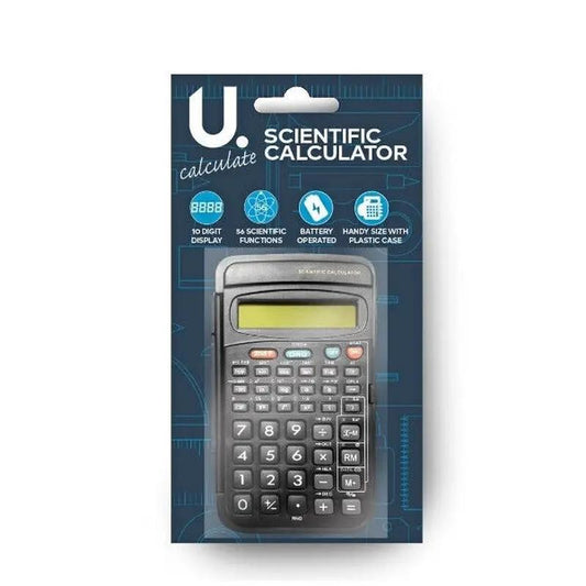 Scientific Calculator with Case - 10 Digit Display School Maths Calculations by All Mart Bristol Ltd