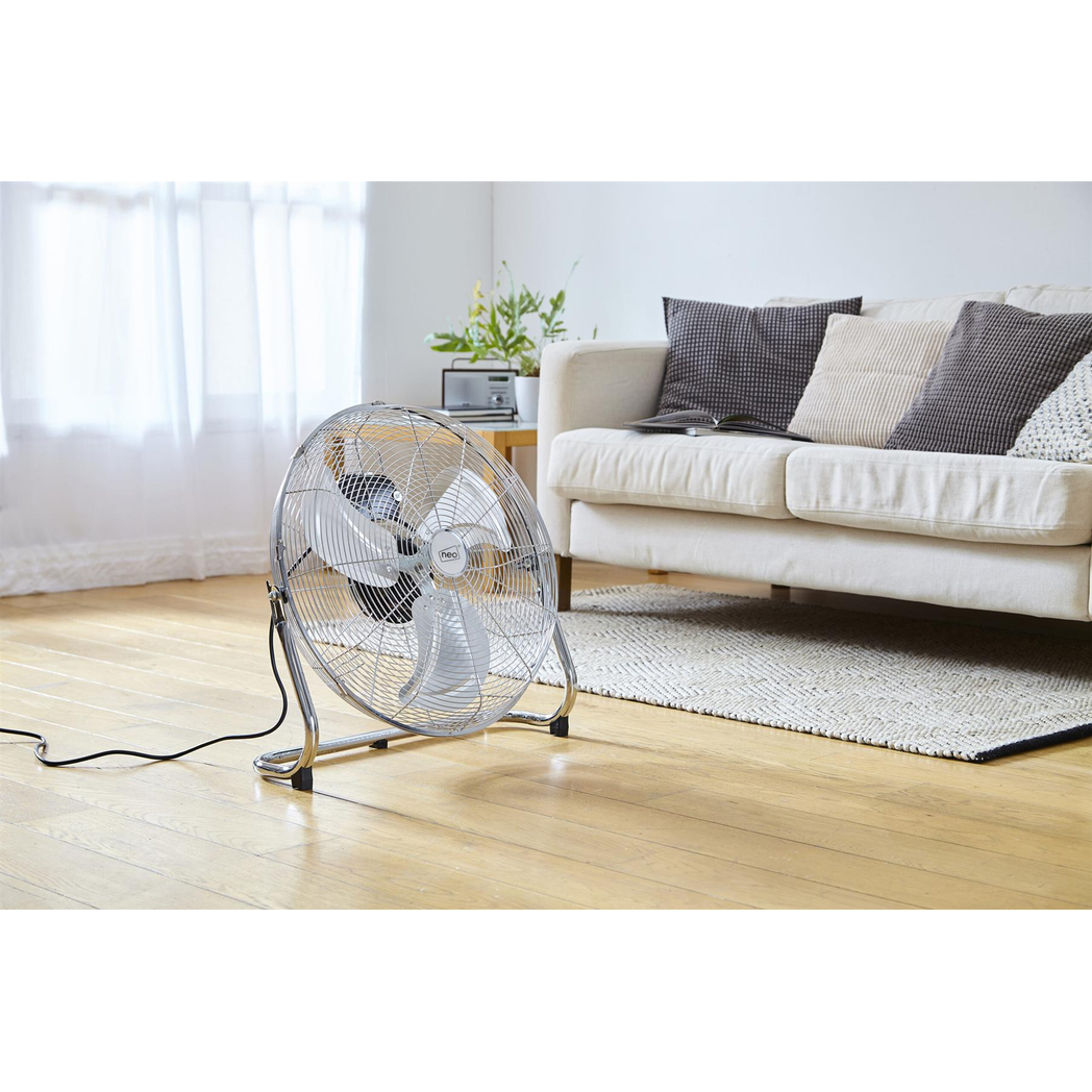 Neo High Velocity Chrome Metal Floor Freestanding Fan � 16 Inch by Neo
