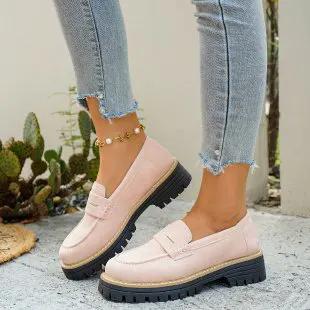 British-style Loafers Chunky-heel Women's Shoes by Dropshipman