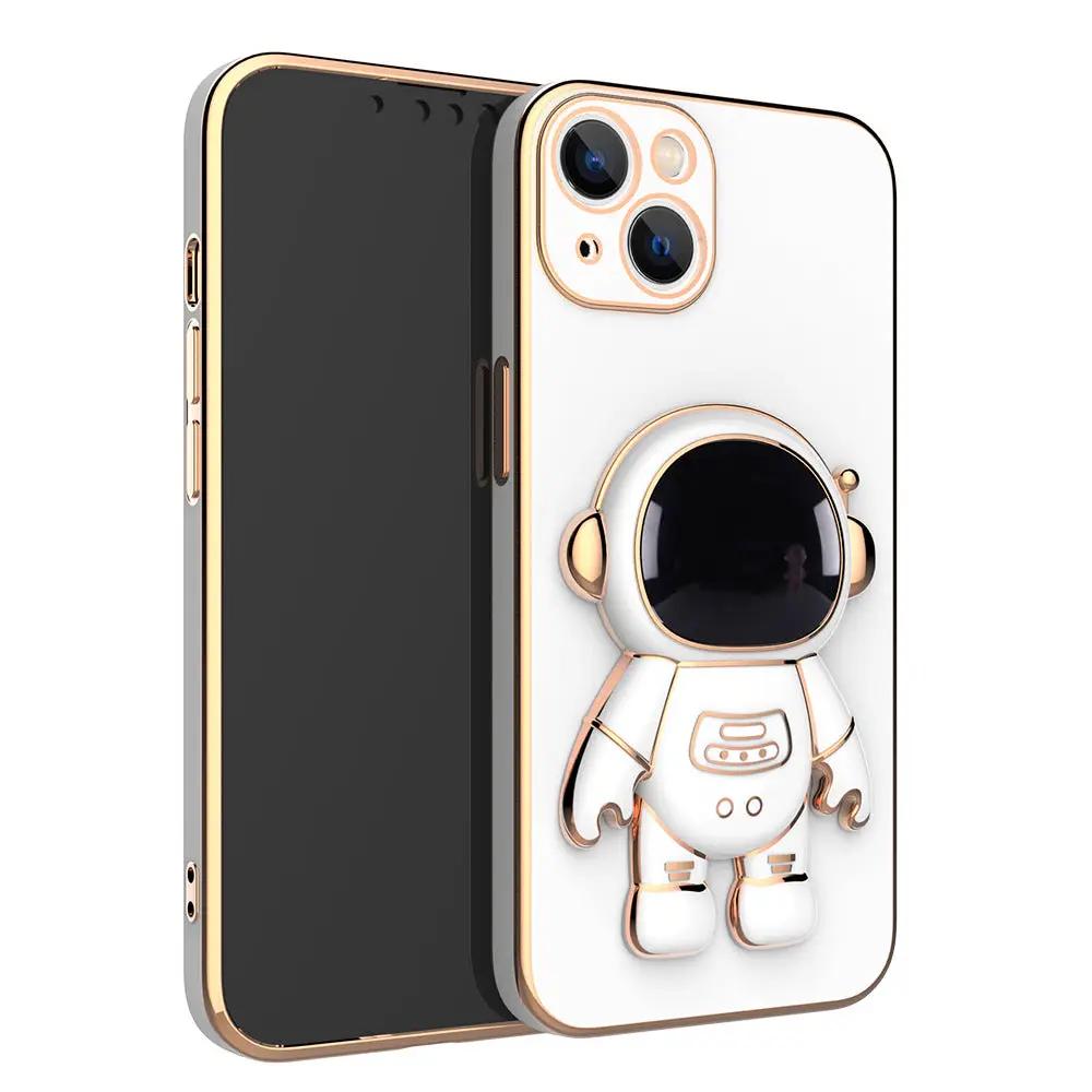 Self-contained Lens Film Mobile Phone Case Electroplating Bracket Protective Cover by Dropshipman