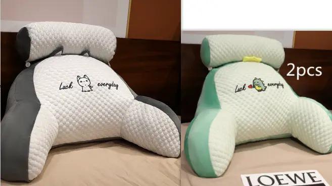 Sofa Fluffy Cushion Luncheon Pillow Triangle Reading Cushion Bedside Soft Large Backrest Lumbar Cushion Office Chair Cushion by Dropshipman