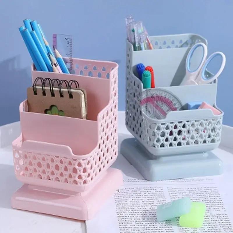 School Stationery Makeup Organizer Desktop Storage Box Container for Cosmetics Jewelry Stationery Plastic Organizer by All Mart Bristol Ltd