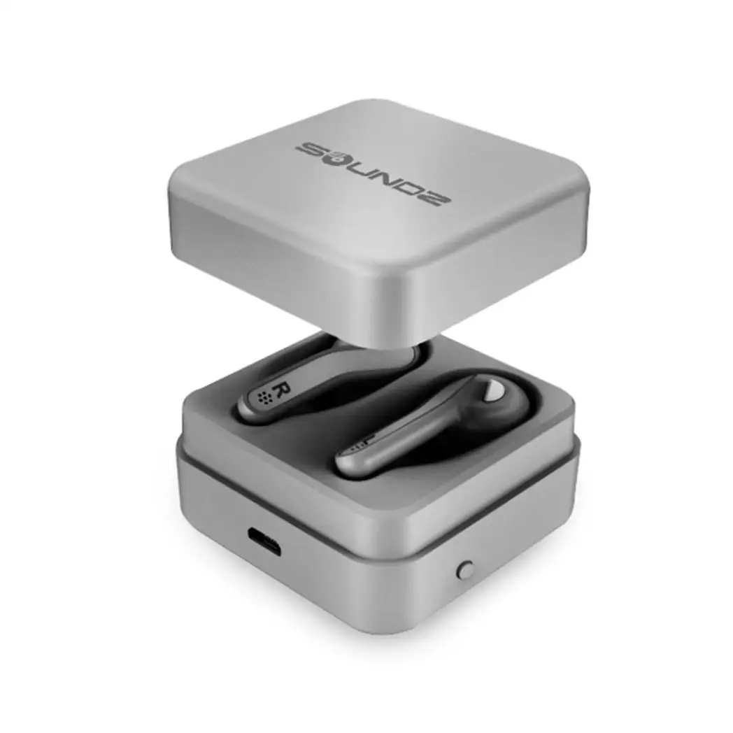 Soundz True Wireless Earbuds SZ970- Silver by Aquarius