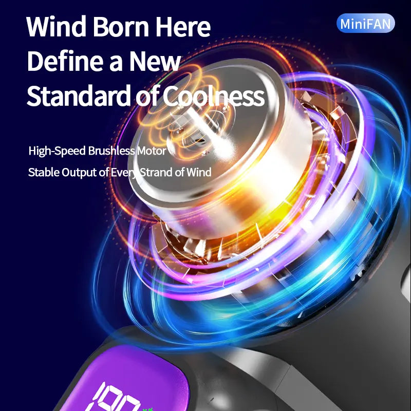 2026 Thumb Fan, Mini, Long Battery Life, Pocket Size, Neck-Worn Design, 3600 Mah Battery, up to 199 Wind Speed Levels, Includes Lanyard. Suitable for Indoor Use, Commuting, Office, Camping, and a Mother’S Day Gift. Suitable for Both Men and Women by All Mart Bristol Ltd