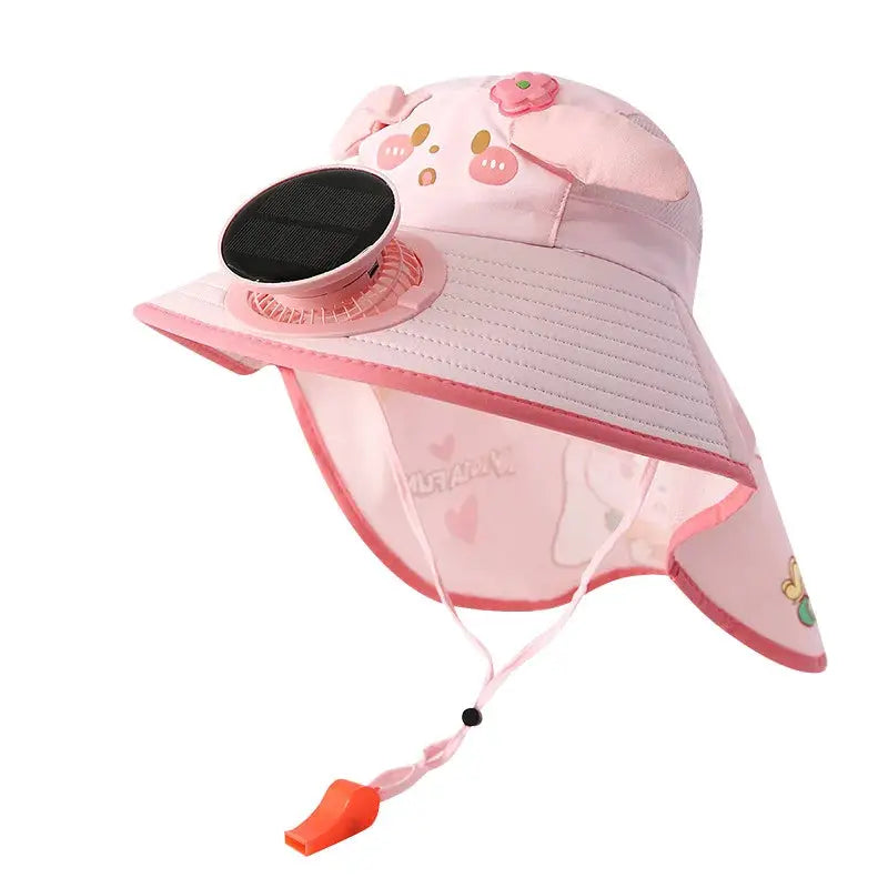 Portable Solar Powered Fan Empty Top Sun Hat Uv Protection Wide Brim Cooling Visor For Summer Outdoor Activities Outdoor Hat by All Mart Bristol Ltd