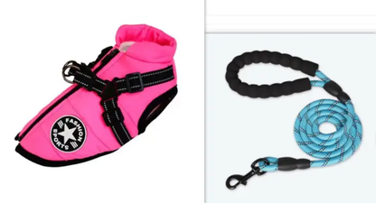 Waterproof Dog Clothes Winter Dog Coat With Harness Warm Pet Clothing Big Dog Jacket Chihuahua Labrador Coat Costume by Dropshipman
