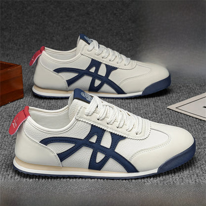 Pu'er Agan Men's Shoes Casual Flat Leather Dequn Shoes Spring 2026 New Trend Brand High-End Sensation White Sneakers by All Mart Bristol Ltd