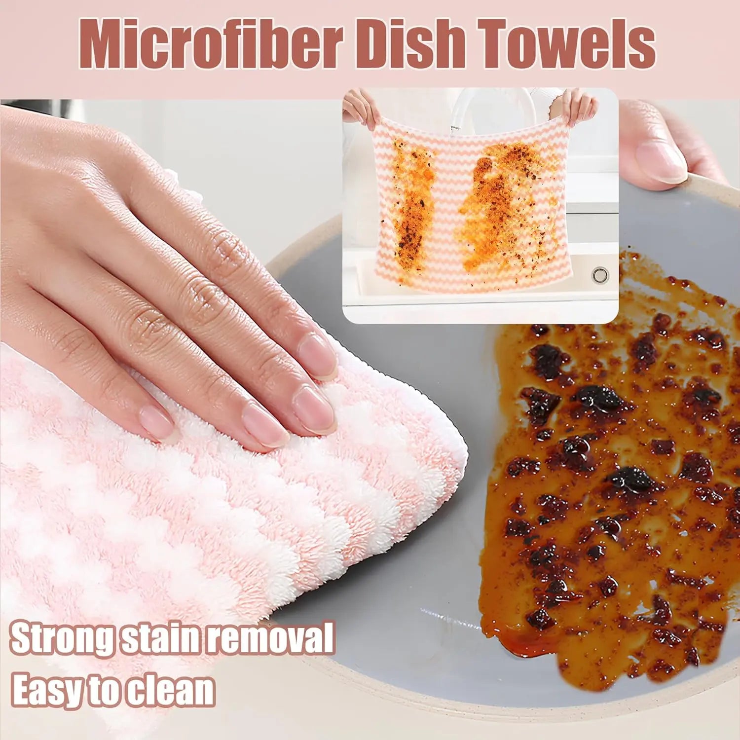 Microfiber Cleaning Cloth,Super Absorbent 10 Pcs Dish Towels for Kitchen,Fast Drying Dish Cloth for Washing Dishes, Lint Free Dish Drying Towels, Reusable Kitchen Towels Set by All Mart Bristol Ltd