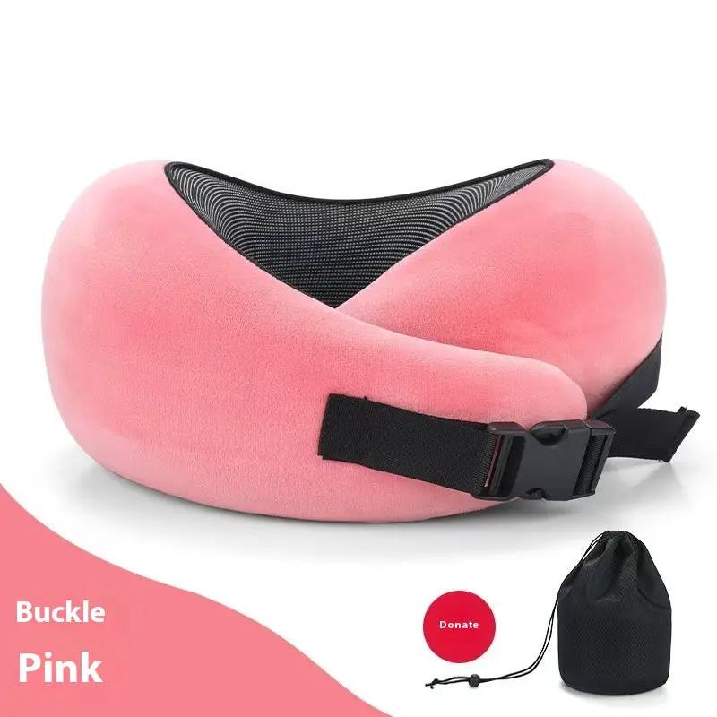 Soft Memory Foam Travel Neck Pillow U Shape Adjustable Support Comfortably Sleeping On Plane Car Office Noon Break by Dropshipman