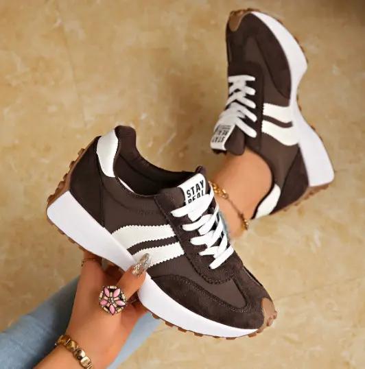 Fashionable Casual White Sneakers For Women by Dropshipman