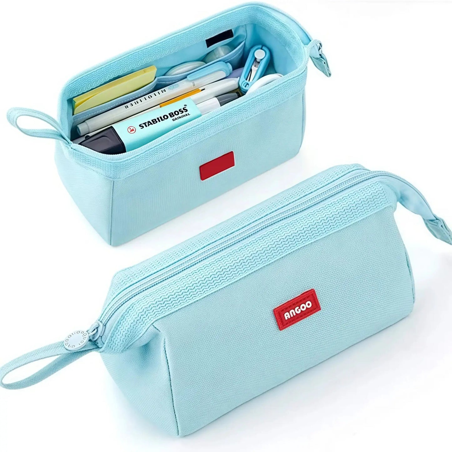 Large Capacity Pencil Case with Pen Holder Label Minimalist Student Stationery Storage Creative Stationery Storage Bag by All Mart Bristol Ltd
