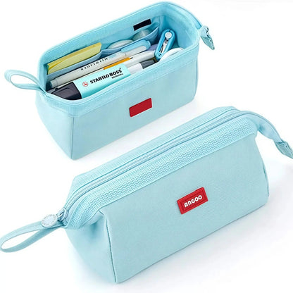 Large Capacity Pencil Case with Pen Holder Label Minimalist Student Stationery Storage Creative Stationery Storage Bag by All Mart Bristol Ltd