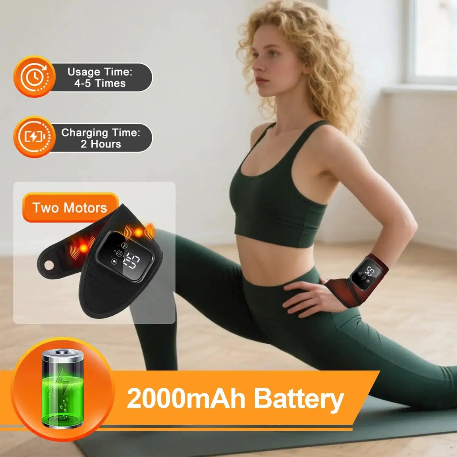 Heated Wrist Massager,Rechargeable Cordless Wrist Massager, Wireless Wrist Heating Pad with 3 Heating & Vibration Modes,Wrist Massager for Wrist Pain Relief,Christmas Gifts for Women Men by All Mart Bristol Ltd
