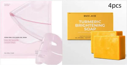 Turmeric Kojic Soap Turmeric Kojic Acid Soap Handmade Skin Products Natural Turmeric Soap Bar Skin Clean Dark Spot Remover Moist Bathing Facial Soap by Dropshipman