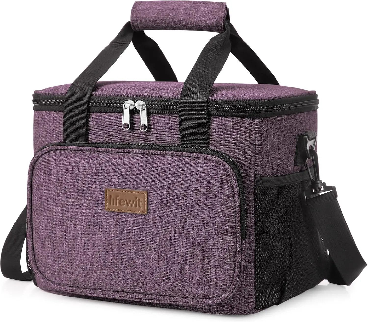 Stylish Black Insulated Lunch Bag - 9L Soft Cooler Tote for Adults, Perfect for 12 Cans by All Mart Bristol Ltd