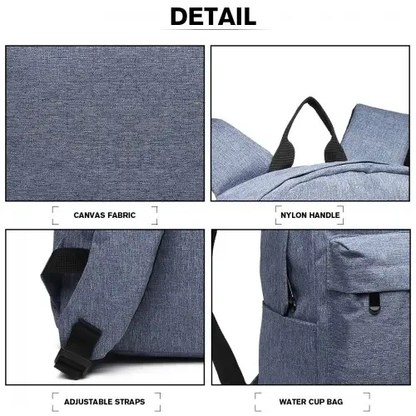 E1930 - Kono Durable Polyester Everyday Backpack With Sleek Design - Blue by All Mart Bristol Ltd