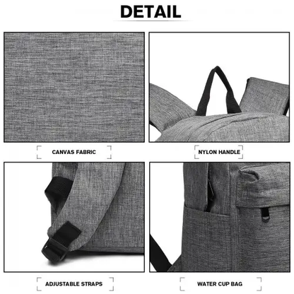 E1930 - Kono Durable Polyester Everyday Backpack With Sleek Design - Grey by All Mart Bristol Ltd