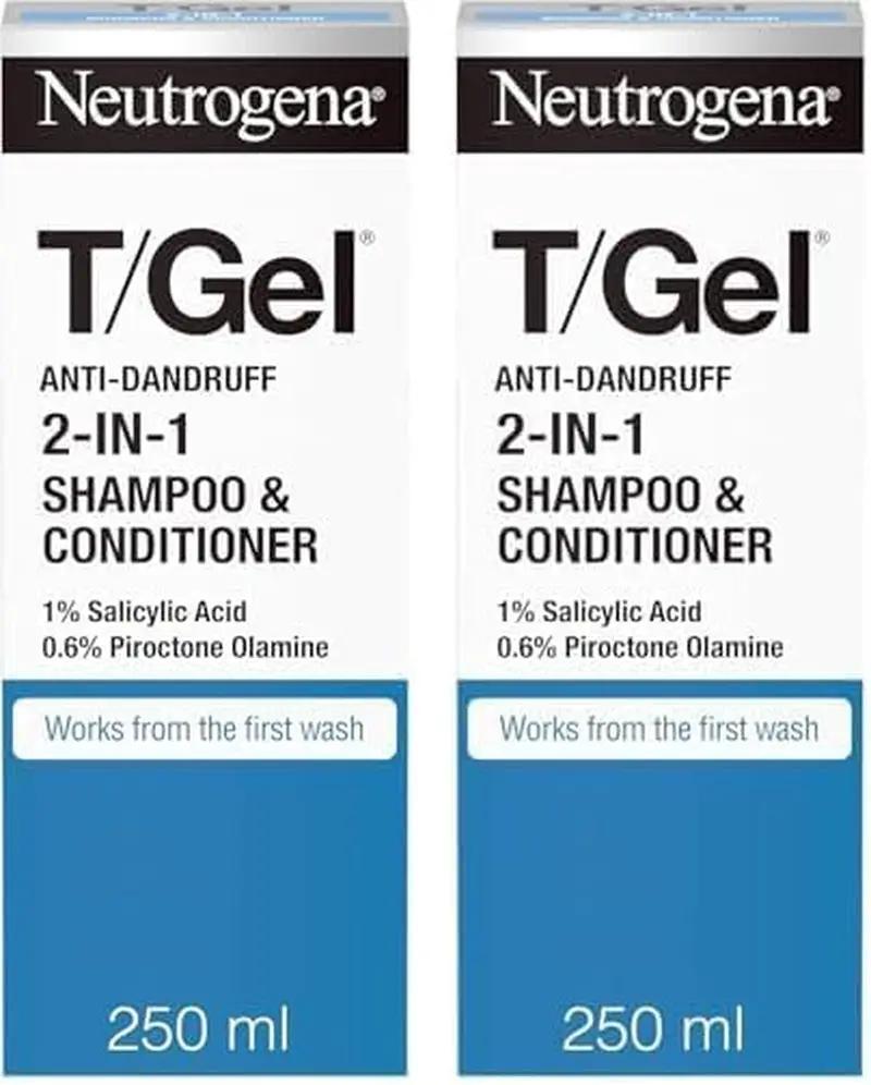 T/Gel 2-in-1 Anti-Dandruff Shampoo & Conditioner - Fight Dandruff from First Wash for Soft, Shiny, Healthy Hair (250ml) by All Mart Bristol Ltd