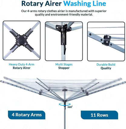 50M Rotary Airer Dryer Cover Metal Spike by Un-Branded
