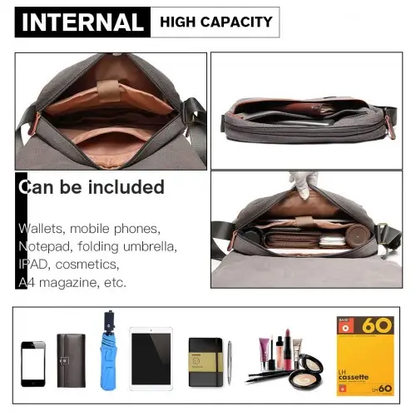 LB1925 - Kono Classic Expanding Messenger Bag - Grey by All Mart Bristol Ltd