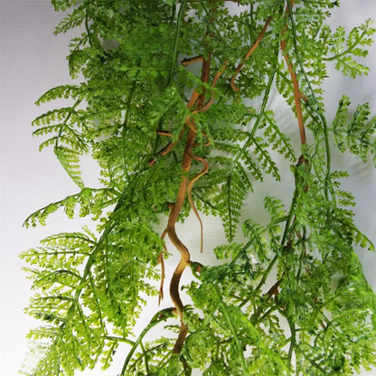 100cm Artificial Hanging Maidenhair Fern Plant Dark Green by Leaf