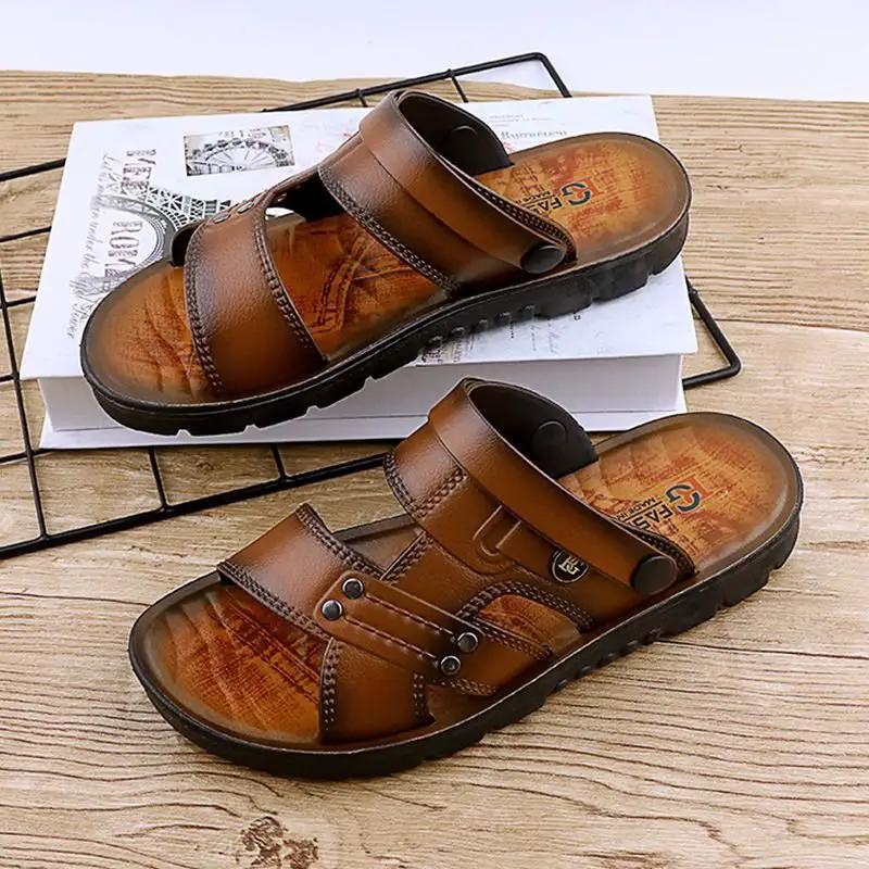 Korean Style Beach Fashion Breathable Oil Injection Men's Sandals by Dropshipman