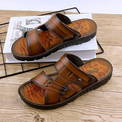 Korean Style Beach Fashion Breathable Oil Injection Men's Sandals by Dropshipman